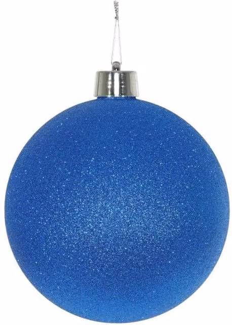 KDMD Blue Glitter Shatterproof Christmas Bauble, Diameter: 25 cm