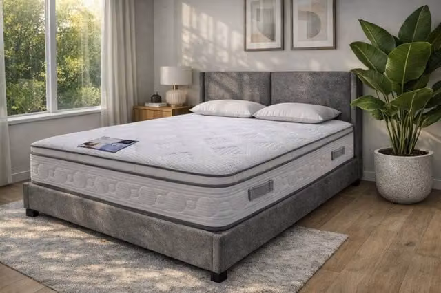 Knight Sleep 4000 Buckingham Hybrid Pocket Encapsulated Foam Mattress in White, W/D/H: 120 x 200 cm