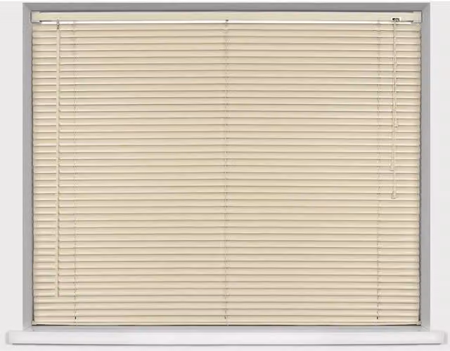 Caecus 25mm Plastic Venetian Blind in Beige/Yellow, W: 120 cm, H: 210 cm
