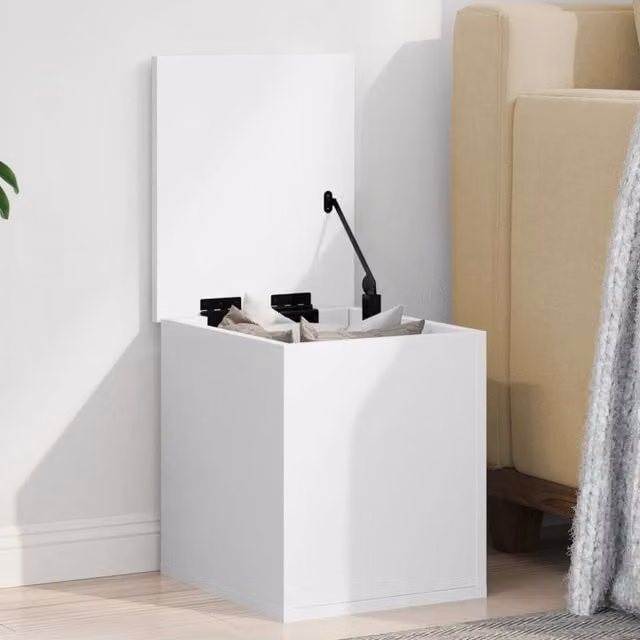 Berkfield Home White MDF Storage Box W/D/H: 30 x 35 x 35 cm