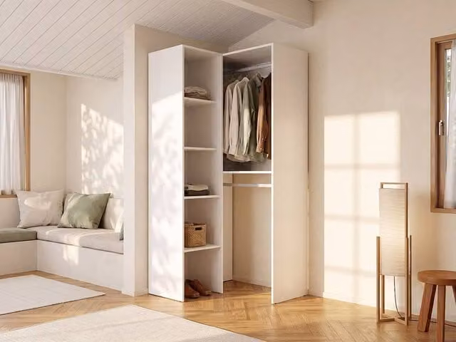 Vente-unique Ferdinand Corner Wardrobe in White