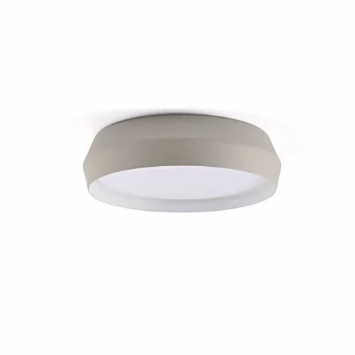 Netlighting Shoku 350 Modern LED Wall and Ceiling Lamp in Grey and White, 24W, 2700K Warm White