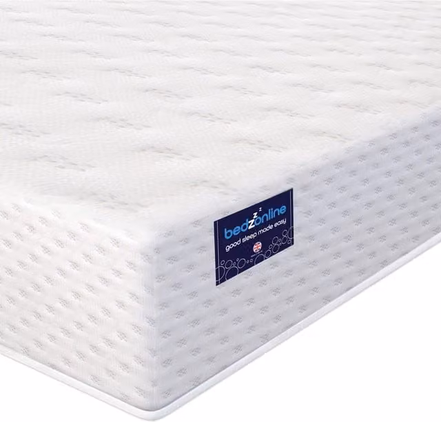 Bedzonline Zero Gravity Reflex Foam Mattress in White, W/D/H: 180 x 200 x 15 cm