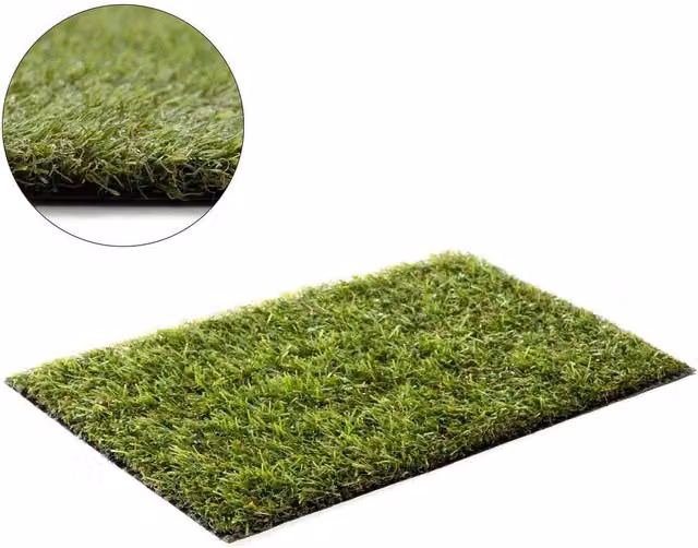 RugsX Alvira Artificial Grass Rug in Green, W/D/H: 133 x 350 cm