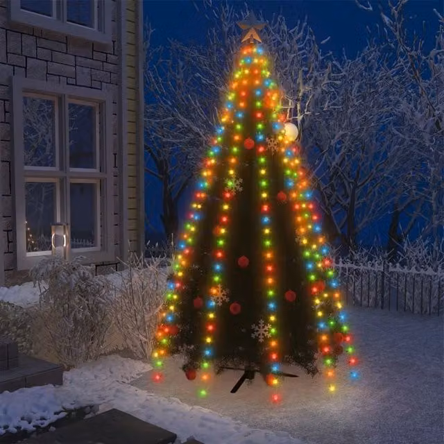 Berkfield Home Multicolour Christmas Tree LED Net Lights with 250 LEDs, 250 cm