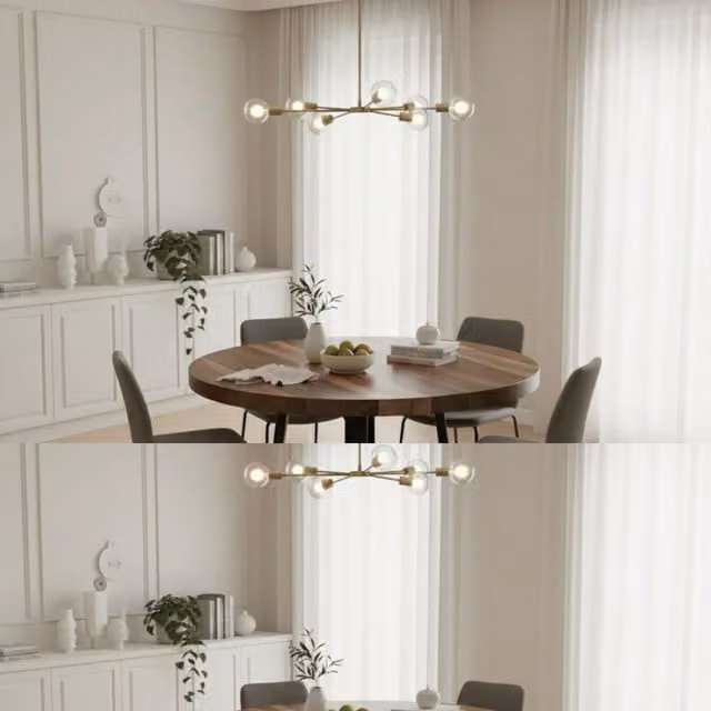 TRL handmade furniture Round Walnut Dining Table in Brown, Diameter: 180 cm