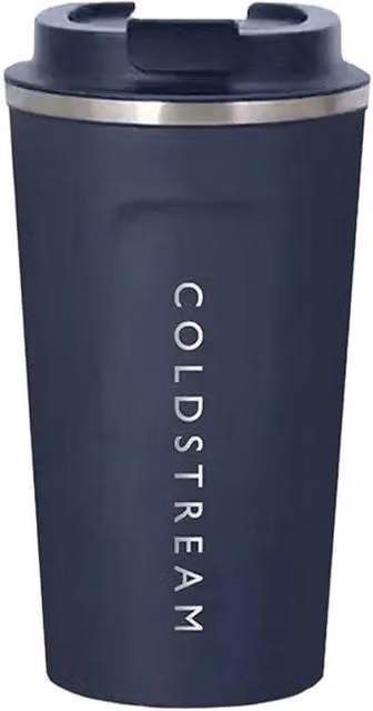 Coldstream Charlton Stainless Steel Double Walled Travel Mug with Lid, Blue, 510 ml