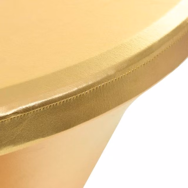 Berkfield Home Festive Stretch Table Covers, 2 Pack, Gold, 80 cm