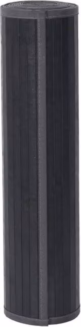 Berkfield Home Rectangular Bamboo Rug in Dark Grey, W: 70 cm, L: 300 cm
