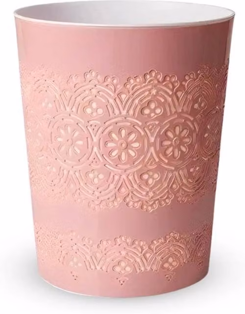PAWNORA Pink 9 Litre Plastic Paper Bin for Home, Office or Kitchen