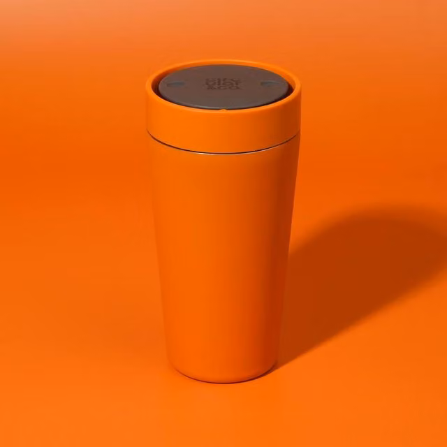Circular & Co Insulated Stainless Steel Travel Mug in Orange, 8oz/227ml