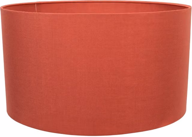 ValueLights Reni Large Red Fabric Drum Cylinder Ceiling Lamp Shade with LED Bulb
