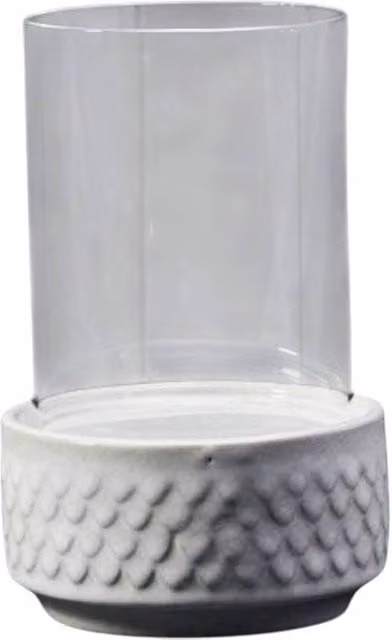 Four Candle White Ceramic Decorative Pillar Candle Lantern, Height: 23 cm