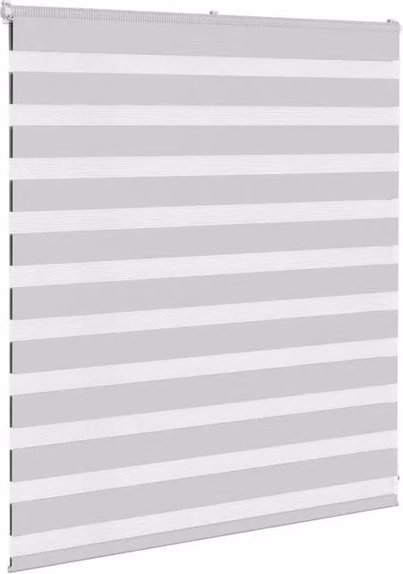 Berkfield Home Elegant Zebra Blind in Light Grey, W: 120 cm, H: 100 cm