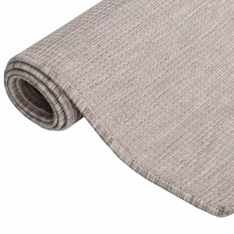 Berkfield Home Outdoor Flatweave Rug in Beige, W: 140 cm, D: 200 cm