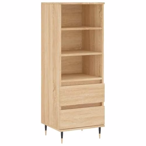 vidaXL Highboard in Sonoma Oak and Brown, W/D/H: 40 x 36 x 110 cm