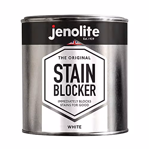 JENOLITE Stain Blocker Paint, White, 1 Litre, Mould Resistant Damp Seal Coating for Walls and Ceilings