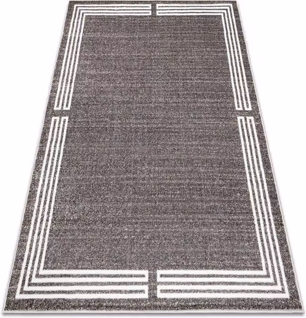 RugsX Mateo Modern Grey Rectangular Rug with High-Low Effect, W: 120 cm, D: 170 cm