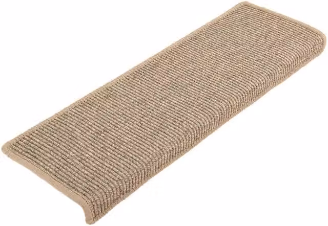 Berkfield Home Self-adhesive Non-slip Stair Mats, 15 Pieces, Dark Beige, W: 65 cm, D: 21 cm, H: 4 cm