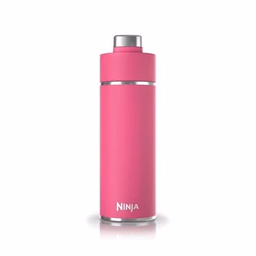 Ninja Thirsti Vacuum Insulated Stainless Steel Water Bottle and Flask, Pink, 700 ml