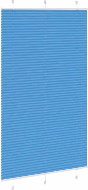Berkfield Home Single Pleat Blue Polyester Fabric Blind W: 120 cm, H: 200 cm