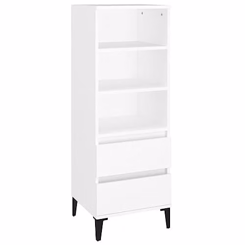 vidaXL Highboard in White, W/D/H: 40 x 36 x 110 cm