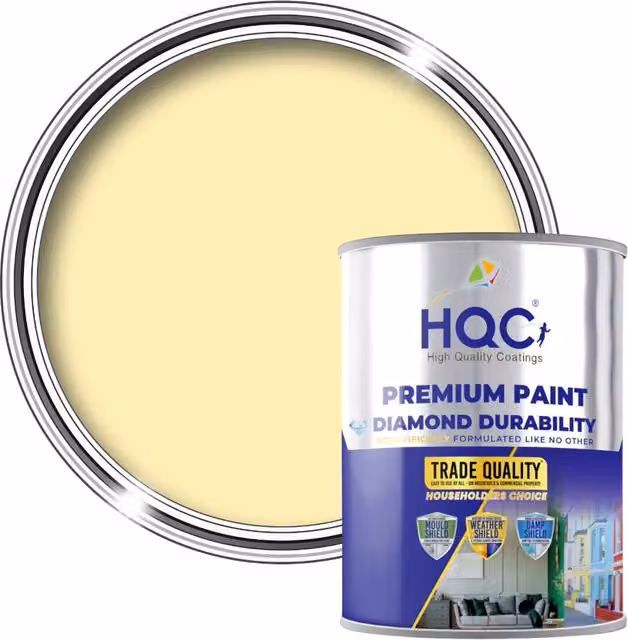 HQC PAINTS Mould Resistant Water Based Insulating Anti-Condensation Base Coat, 2.5 l, Light Yellow