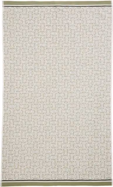 Bedeck of Belfast Yoko Cotton Terry Bath Sheet in Sage Green and White
