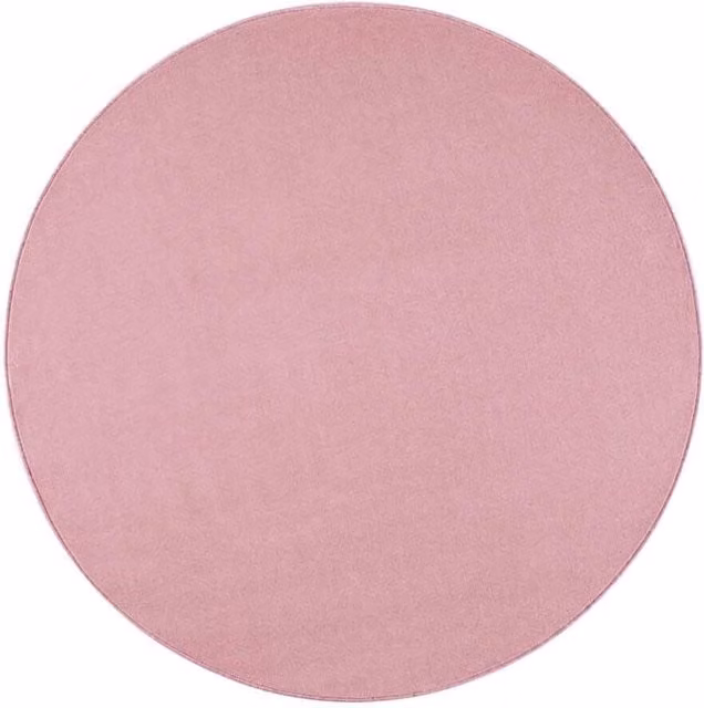 Hanse Home Pink Plain Round Polypropylene Rug