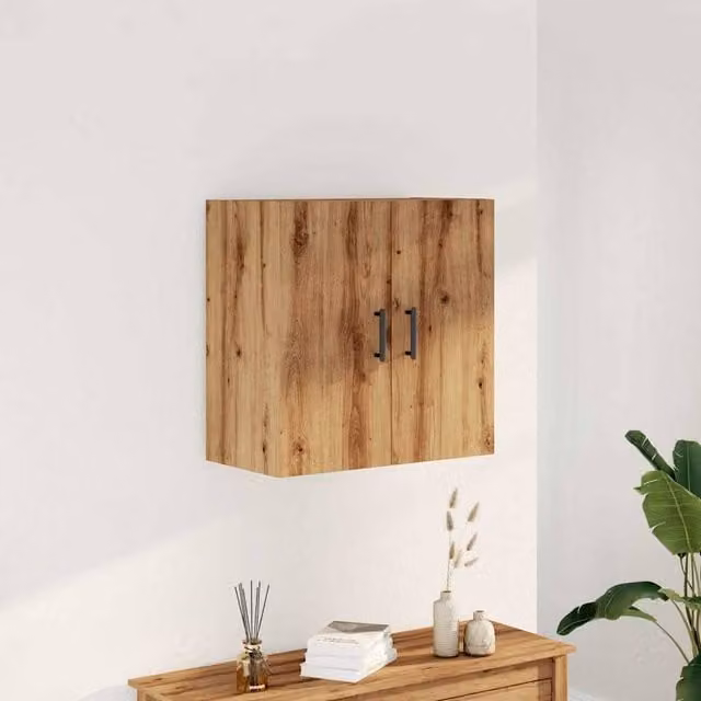Berkfield Home Artisan Oak Wall Cabinet in Brown, W/D/H: 60 x 31 x 60 cm