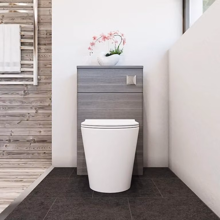 Balterley Contemporary Compact WC Toilet Unit in Anthracite Grey, W: 50 cm, H: 81.8 cm