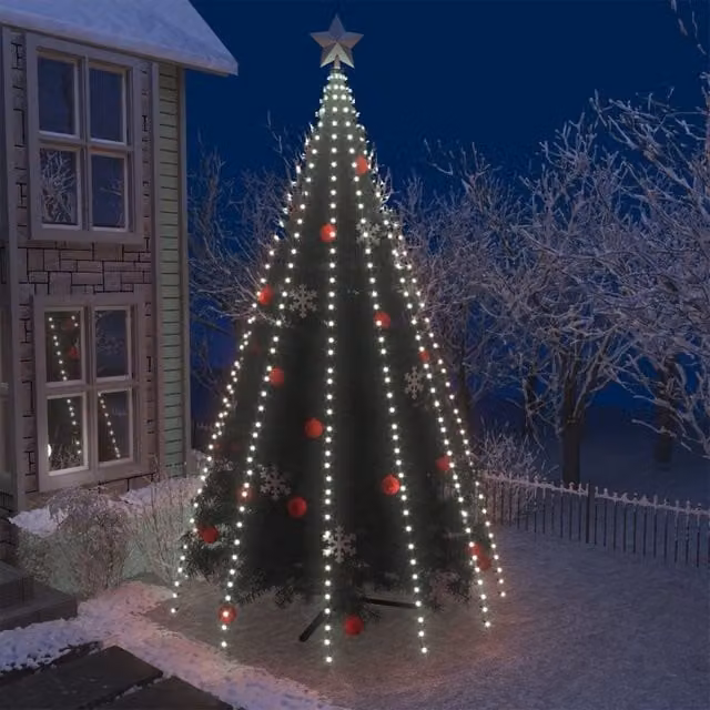 Berkfield Home LED Tree Lights with 500 Cool White LEDs, 500 cm, Indoor and Outdoor Use