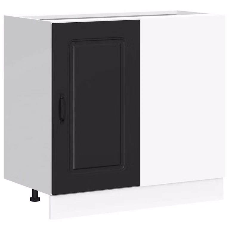 Berkfield Home Kalmar Black Matt MDF Kitchen Base Cabinet