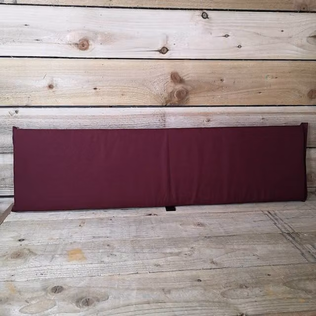 Samuel Alexander Charles Taylor 3 Seater Wooden Bench Back Cushion in Burgundy