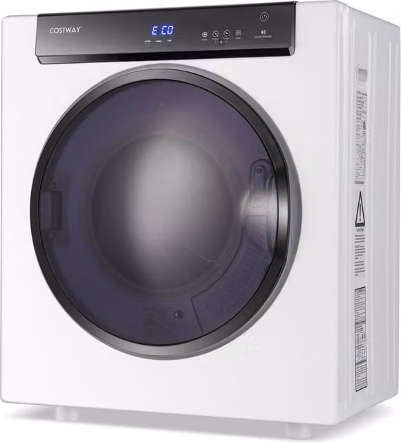 Costway 4kg Compact Electric Clothes Dryer with 3 Heating Options, 1400W, White