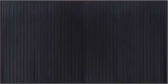 Berkfield Home Rectangular Bamboo Rug in Black, W: 100 cm, L: 200 cm