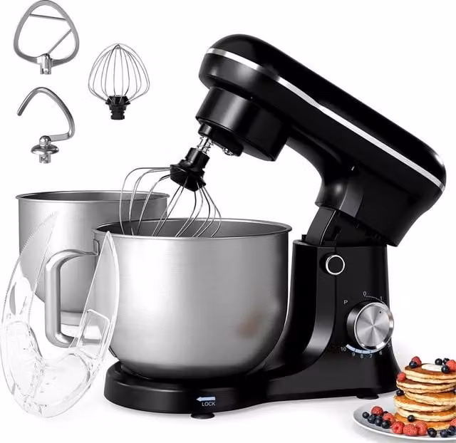 Havendro 10-Speed Electric Stand Mixer in Black Stainless Steel