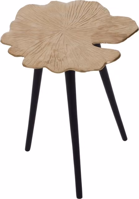Fifty Five South Orsina Art Deco Small Side Table in Gold and Black Metal