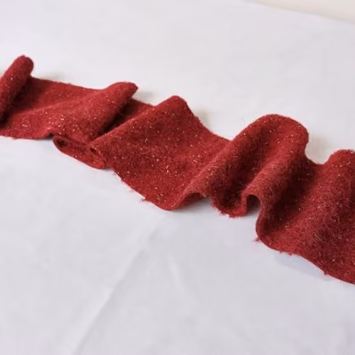 Melody Maison Red Wool Table Runner