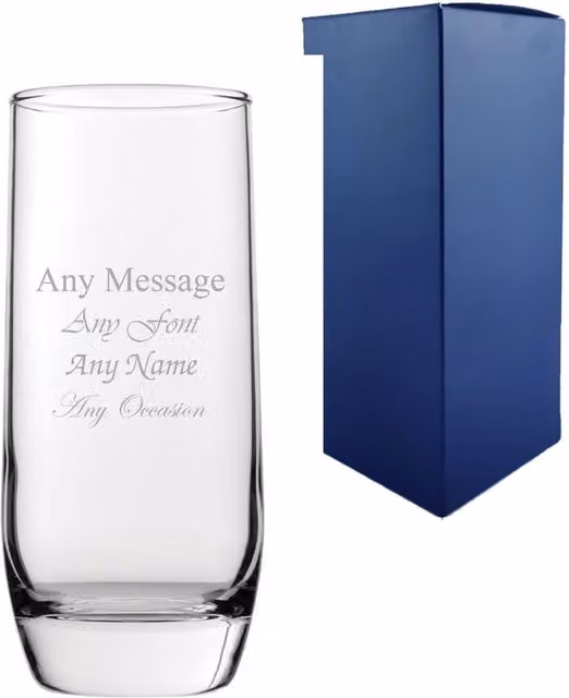 Uniqueful Personalised Bolero Beer Glass, 332 ml, Clear