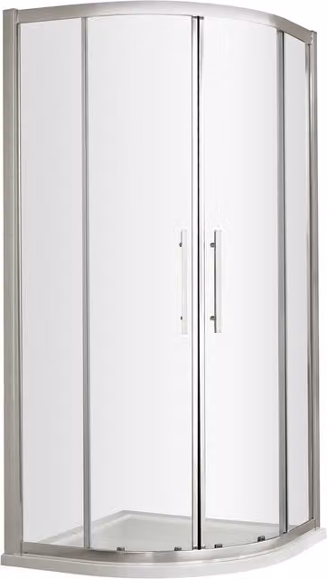Balterley Sonic 1000mm Quadrant Corner Shower Enclosure with 8mm Clear Glass and Chrome Finish, W: 1000 mm, H: 1900 mm