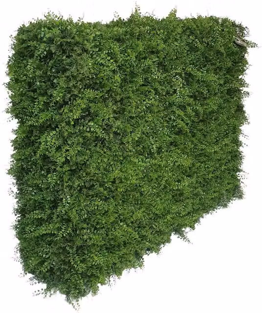 True Products Premium Freestanding Artificial Mixed Fern Hedge in Two Tone Green, W/D/H: 106 x 33 x 108 cm