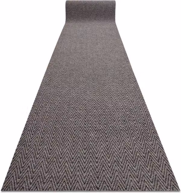 RugsX Non-Slip Herringbone Runner in Beige and Grey, W/D/H: 100 x 260 cm