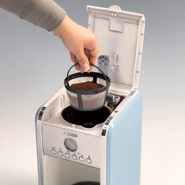 Ariete Filter Coffee Machine with Glass Jug and 24 Hour Timer in Blue