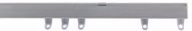 NewEdgeBlinds Silver Fineline Aluminium Straight Curtain Track, Silver