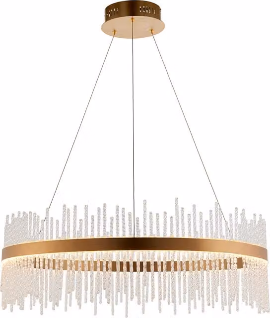 Perch & Parrow Anna LED Halo Pendant Light in Gold/Brass