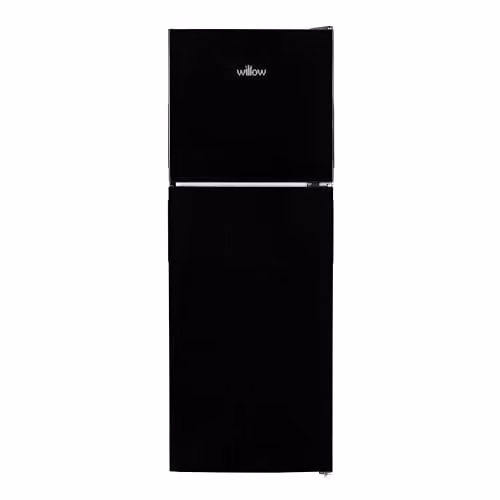 Willow Black Small Top Mount Fridge Freezer, 138L, W/D/H: 48.5 x 40.0 x 98.0 cm