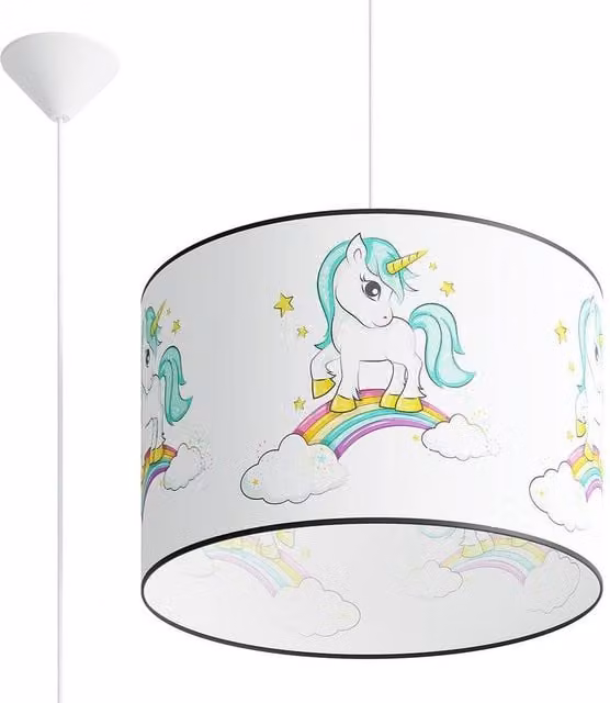 Sollux Lighting Modern Fabric Cylinder Pendant Lamp, Multicolour, W/D/H: 40 x 40 x 95 cm