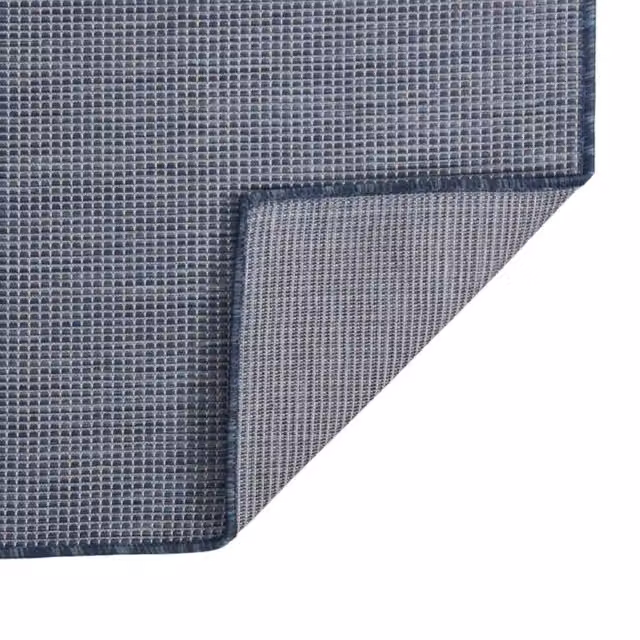 Berkfield Home Blue Outdoor Flatweave Round Rug, Diameter: 100 cm