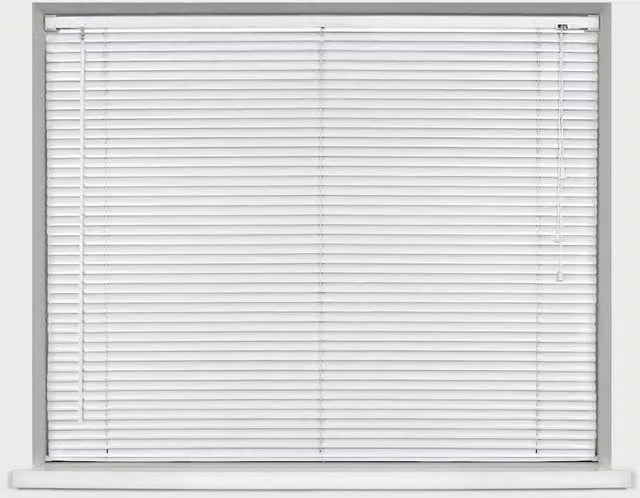 Caecus White Plastic Venetian Blind, 25mm, W: 165 cm, H: 210 cm